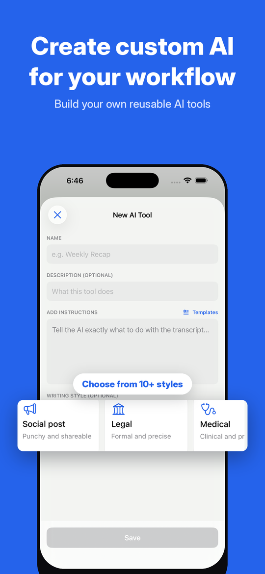 Building a custom AI tool in Vocory